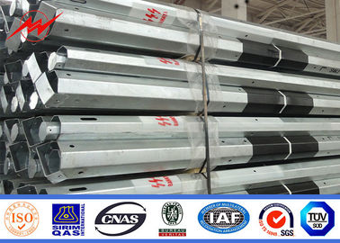 11m 3.8mm 2 colonna elettrica d'acciaio della trasmissione di Palo galvanizzata della sezione FRP