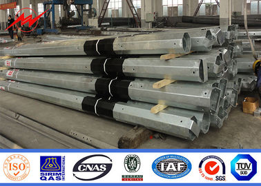 11m 3.8mm 2 colonna elettrica d'acciaio della trasmissione di Palo galvanizzata della sezione FRP
