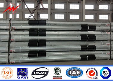 11m 3.8mm 2 colonna elettrica d'acciaio della trasmissione di Palo galvanizzata della sezione FRP
