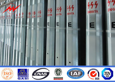 corrente elettrica tubolare d'acciaio galvanizzata Palo della immersione calda di 15m con il materiale di ASTM A123