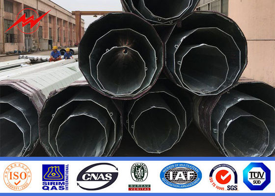 8M 6.5KN che rompono galvanizzazione tubolare d'acciaio della immersione calda di Palo Q345 del carico