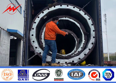 metallo galvanizzato rotondo Palo della immersione calda 132kv di 18m 22m per la linea di trasmissione