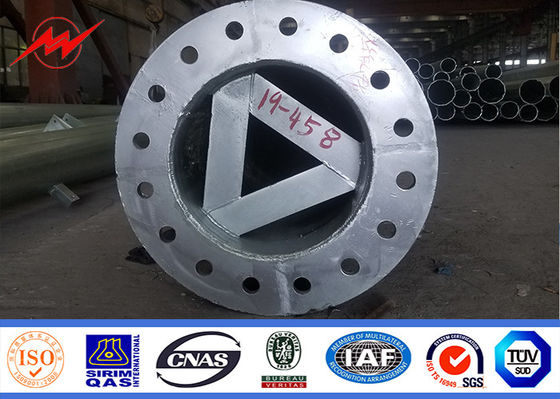 torre unipolare d'acciaio di 30m conformemente alla norma di galvanizzazione di ASTM A123