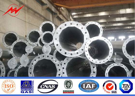 mono Palo linea di distribuzione di comunicazione della torre di 90FT - di 80FT con la gabbia di protezione