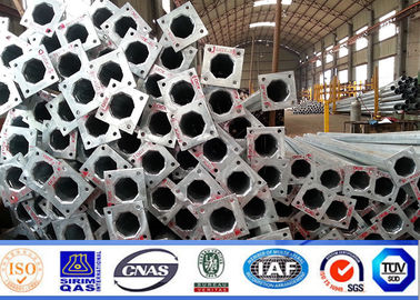 6m 7m 8m palo elettrico in acciaio per illuminazione stradale in tipo flange con elevata resistenza al vento