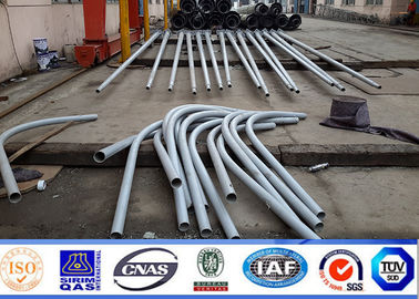 6m 7m 8m palo elettrico in acciaio per illuminazione stradale in tipo flange con elevata resistenza al vento
