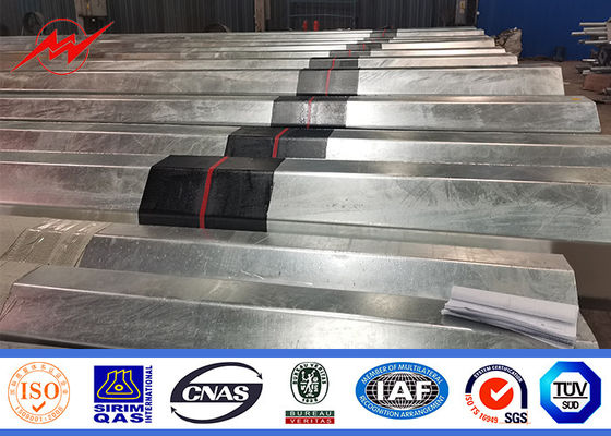 16m 1800 Dan Galvanized Steel Tubular Pole per la linea progetto di distribuzione