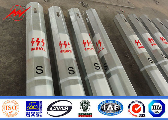 La immersione calda 11m 12m 15m ha galvanizzato la torre unipolare affusolata