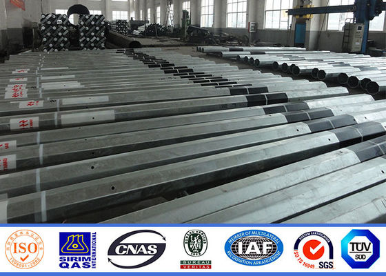 35ft 40ft Poli di trasmissione elettrica Hot Dip Galvanizzato Distribuzione di potenza Acciaio