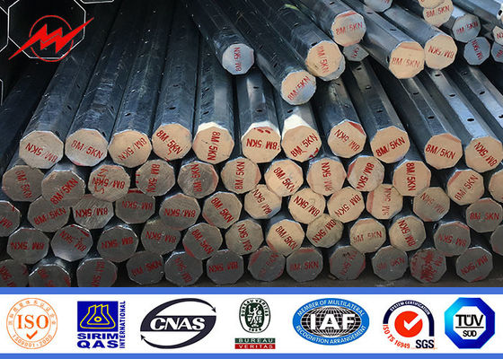 33KV Galvanizzata linea di trasmissione di acciaio polo di potenza Tubulare distribuzione elettrica ottagonale