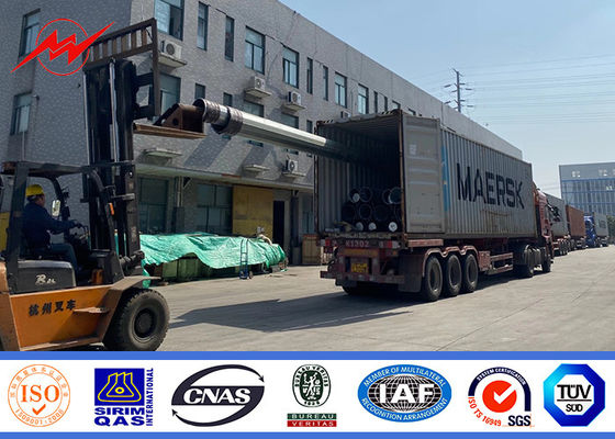 ASTM A572 GR50 15m Palo d'acciaio tubolare 16m per la linea progetto di distribuzione di energia