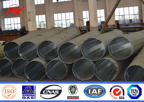 15m 1200Dan 2000dan ha galvanizzato il potere palo d'acciaio per la linea esterna di distribuzione