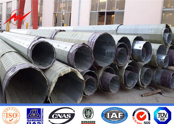 ISO9001 Legatura di acciaio elettrico tubolari torre palo galvanizzato linea di trasmissione di potenza