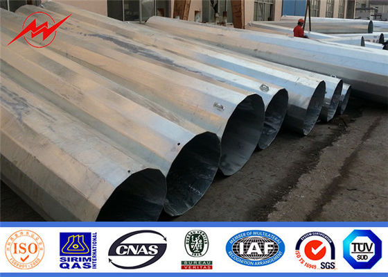 La immersione calda ha galvanizzato l'acciaio elettrico ottagonale pali pratico 12m - 20m