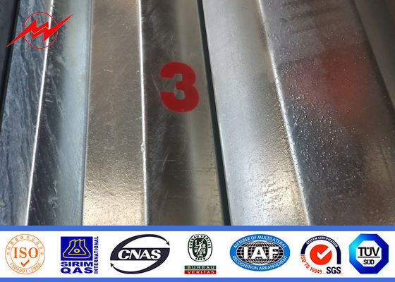 S355JR Palo tubolare d'acciaio ha galvanizzato la distribuzione dell'elettricità del trasporto di energia