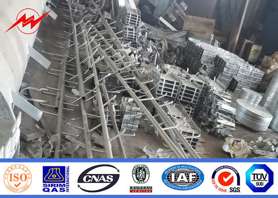 14m 1600 Dan Conical Hot Dip Galvanized Palo con il braccio trasversale di lunghezza di 2.5m