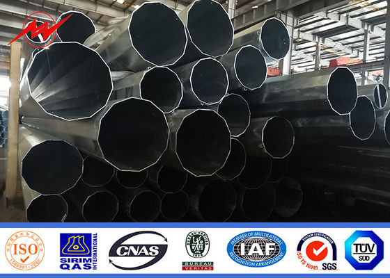 16m 1200 Dan Steel Tubular Pole Galvanized per la linea esterna progetto di distribuzione