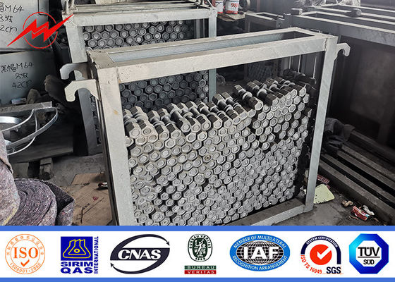 16m 1200 Dan Steel Tubular Pole Galvanized per la linea esterna progetto di distribuzione