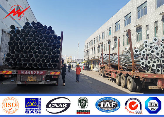 9 trattamento di superficie di galvanizzazione del tester 13.4kn Palo tubolare per la linea elettrica