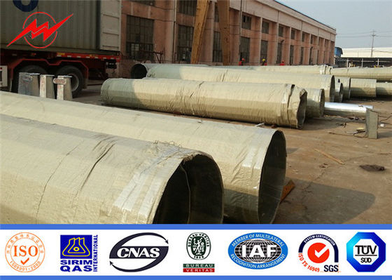 Linea potere palo d'acciaio 80ft di distribuzione di 69kv 60ft che rompe carico 1000kgs