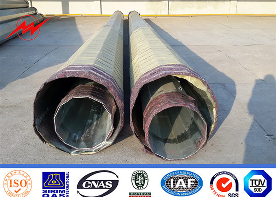 Q345 potere d'acciaio galvanizzato palo per la linea elettrica progetto