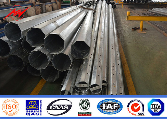 35 linea di trasmissione d'acciaio di palo di potere di Ft 70 Ft 90ft ottagonale galvanizzato