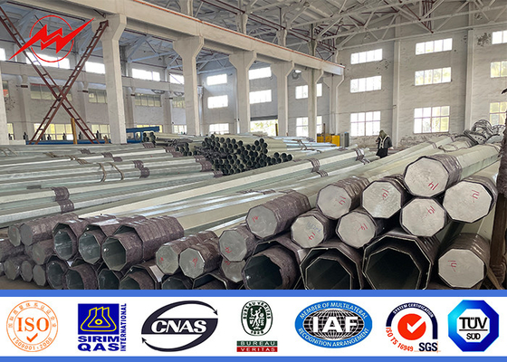 Pallone di distribuzione di potenza galvanizzato a caldo Pallone di acciaio elettrico 35ft 40ft