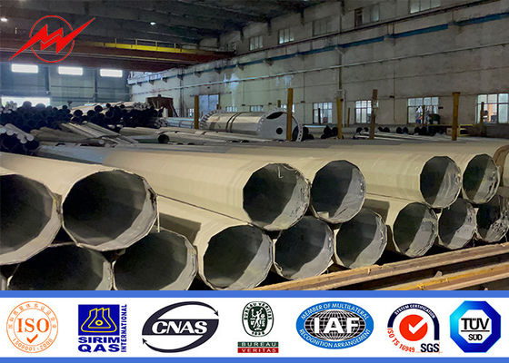 14m di lunghezza singola di sezione di acciaio polo di potenza con saldatura senza saldatura per l'aspetto estetico nelle Filippine