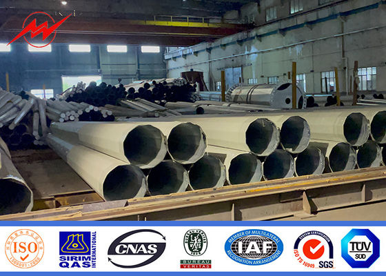 14m di lunghezza singola di sezione di acciaio polo di potenza con saldatura senza saldatura per l'aspetto estetico nelle Filippine