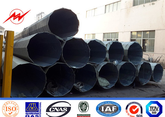 60ft palo di alimentazione elettrica con materiale Q235 e Q345 di alta resistenza per illuminazione stradale