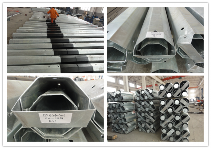 15M 1200 poteri palo d'acciaio, Palo d'acciaio tubolare di Dan con il trattamento di superficie di galvanizzazione 1