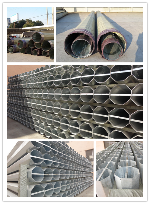acciaio d'acciaio galvanizzato tubo caldo Palo del trasporto di energia di palo di potere 400kv 1