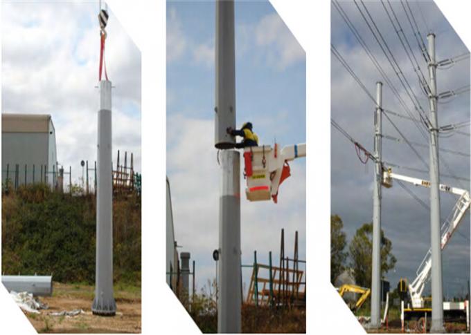 potere pratico d'acciaio galvanizzato tubolare Palo elettrico Venezuela di 15M per distribuzione di corrente elettrica 33KV 2