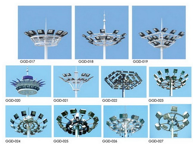 pali di illuminazione unipolari poligonali dell'albero di MPH di 30M alti per stadio di football americano con 60 luci 2