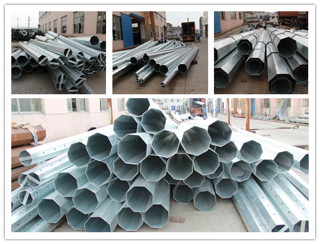 80FT 3 sezioni 1200kg/1680kg/2000kg Filippine NGCP Standard Electric Steel Pole Column 0