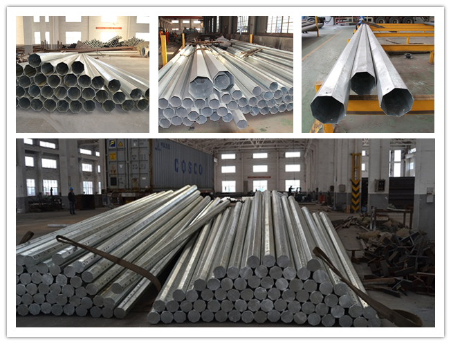 80FT 3 sezioni 1200kg/1680kg/2000kg Filippine NGCP Standard Electric Steel Pole Column 1